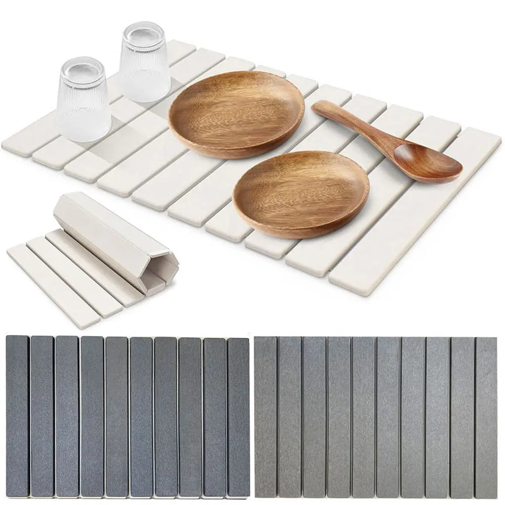 The Diatomite Kitchen Dish Drying Mat Because Your Kitchen Deserves Better